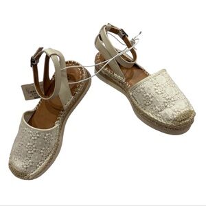 a.n.a Cream Lace Espadrille Flats